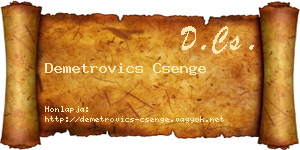 Demetrovics Csenge névjegykártya
