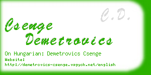 csenge demetrovics business card